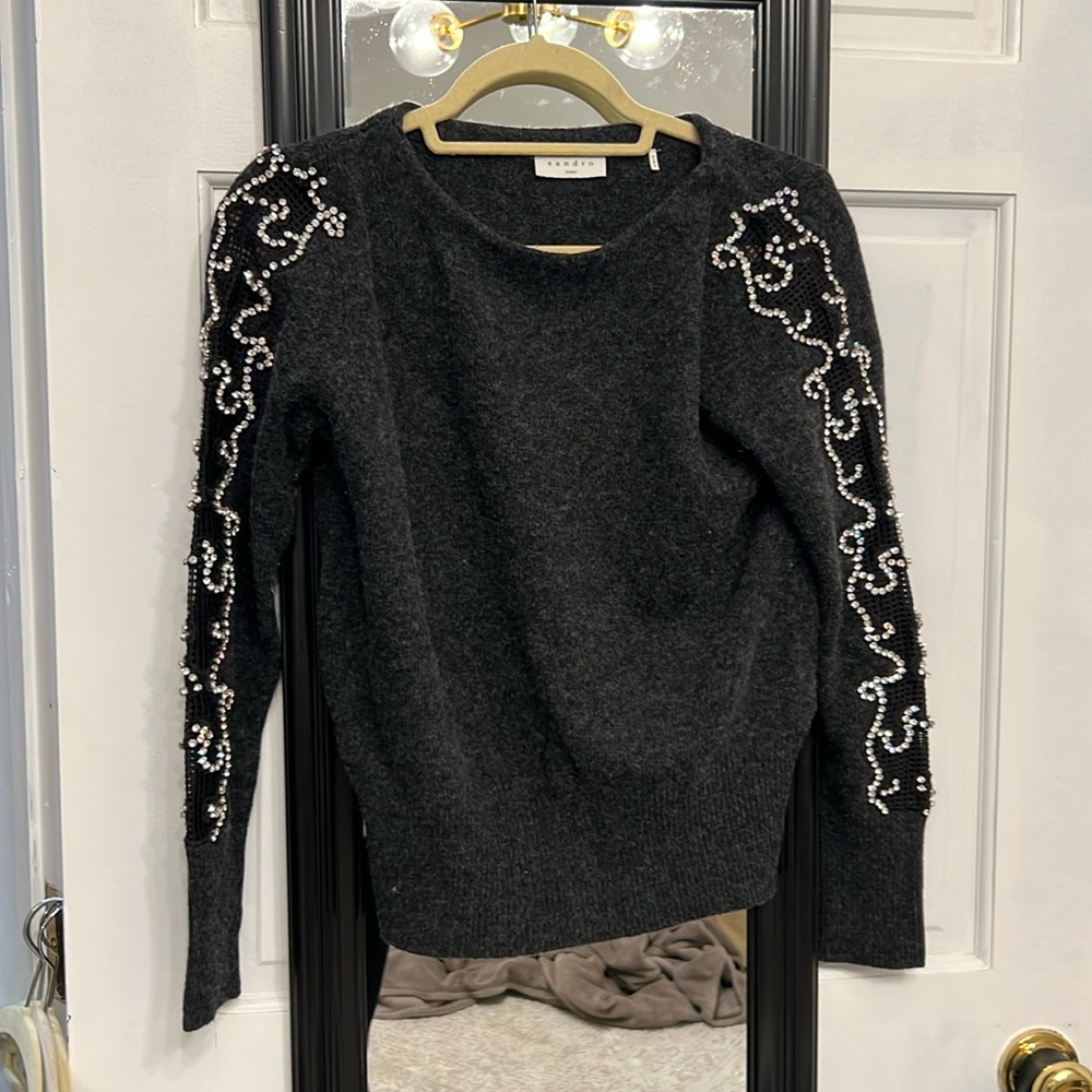 Sandro Rhinestone Sweater